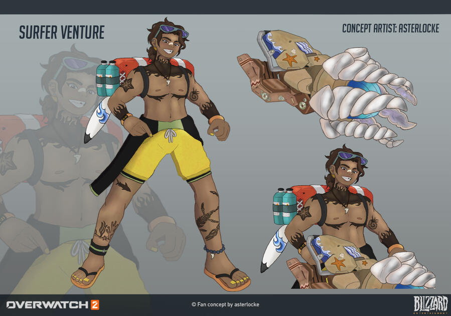 Surfer Venture OW2 Fan Skin